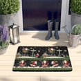 thumbnail image 2 of Black Christmas Santa Pattern Flannel Non Slip Door Rugs,Washable Door Mats Indoor,Decorative Door Mats,Dirt-Resistant and Absorbent Doormat for Entrance,Bedroom,Kitchen,Bathroom,31.5x17in(80x43cm), 2 of 4