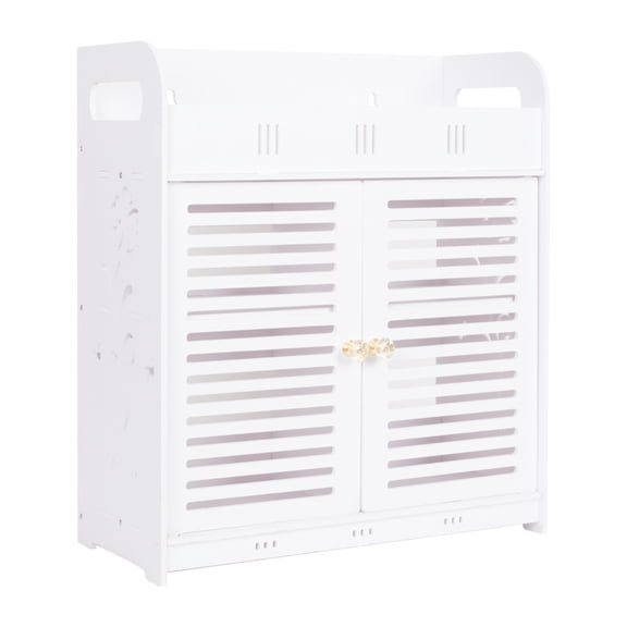 PinkSheep Bathroom Medicine Cabinets, Wall Mount Over the Toilet Storage Cabinet Organizer with 2 Doors and 5 Shelves, White