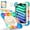 Colorful Blue, variant on For iPad Mini 7th 6th Generation Case with Pencil Holder, Heavy Duty Shockproof Ruggd Rotating Kickstand Hand Strap Cover Case with Shoulder Strap Kids Friendly Case for Apple iPad Mini 6 7,Black+Mint