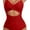 Red, variant on SOMER Women's One Piece Swimsuits Tummy Control Cutout High Waisted Bathing Suit Wrap Tie Back 1 Piece Swimsuit