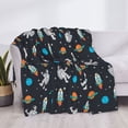 thumbnail image 3 of Yiaed Space Print Blanket Throw Blanket Soft Cozy Flannel Blanket for Home Bed Sofa Couch Chair-60"x50", 3 of 6