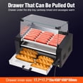 thumbnail image 4 of Rollo para hot dogs con 7 cilindros, capacidad para 18 hot dogs, 1350W, parrilla de acero inoxidable para salchichas, 4 of 8