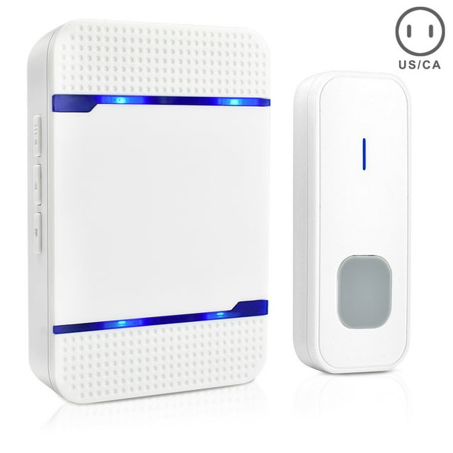 CAROOTU 300M 5 Volume Wireless Doorbell Transmitter+Receiver Home Door Bell Set with 55 Ringtones