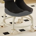 thumbnail image 6 of Sahpxhe Step Stool Rolling Low Stool with Caster Wheels,Padded Leather Seat Kitchen Step Stool,Mobile Creeper for Cleaning,Home,Garage Gray, 6 of 7