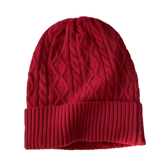 TELOLY 100% Merino Wool Beanies for Women Winter Autumn Solid Warm Soft Wool Hat Ear Protect Female Bonnet Skullies Cap Winered