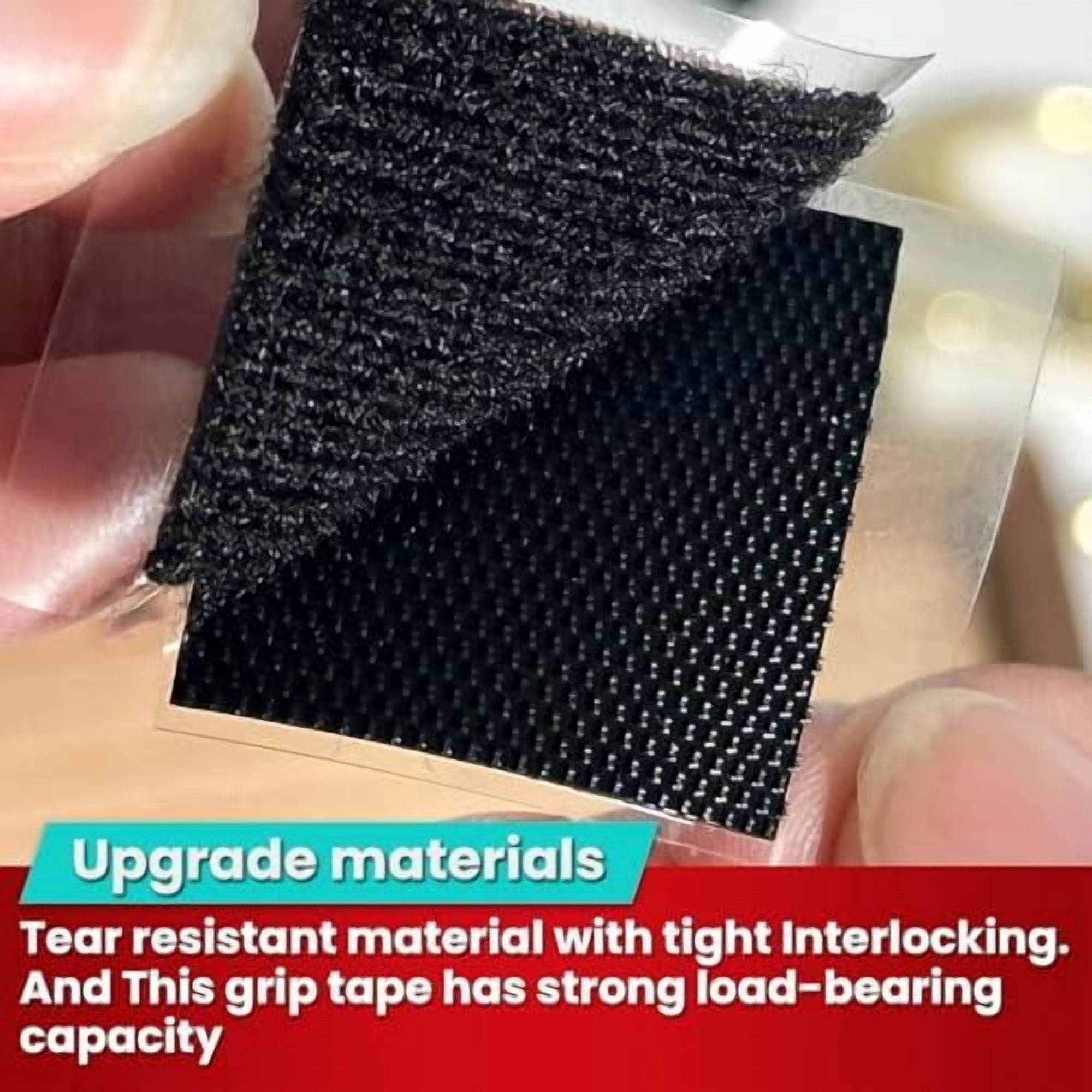 Tekola Heavy Duty Hook and Loop Strips with High Adhesive, and Square Circle, Strong Mounting Tape for Home, Outdoor or Office Use, Black 72 Sets