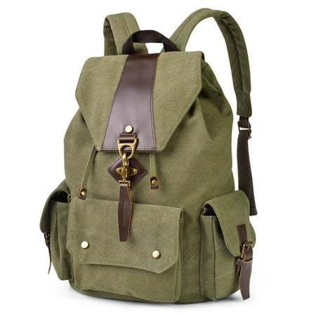 Canvas Large Boston Bag - Canvas Backpack Casual Shoulder Bag Large Capacity Travel Daypack for Men and Women