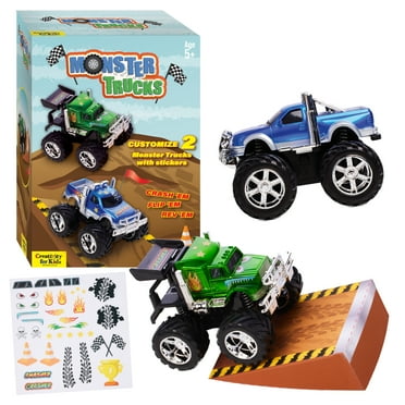 Creativity for Kids Monster Trucks Craft Kit: Customize 2 Monster Trucks, Boy Toys and Crafts for Kids Ages 5-8 