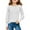 White, variant on Diufon Girls Knitted Pullover Sweaters Casual Long Sleeve Warm Crewneck Tops Soft Solid Color Loose Blouse