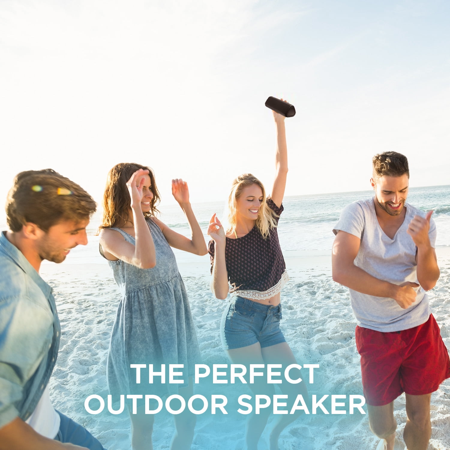 OontZ Pro Waterproof Portable Bluetooth Speaker, Black