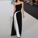 thumbnail image 4 of Vestido largo sin mangas con parte superior de tubo de cintura delgada de Color sólido informal Sexy elegante de moda para mujer Pompotops  ghjkhdj1082, 4 of 9