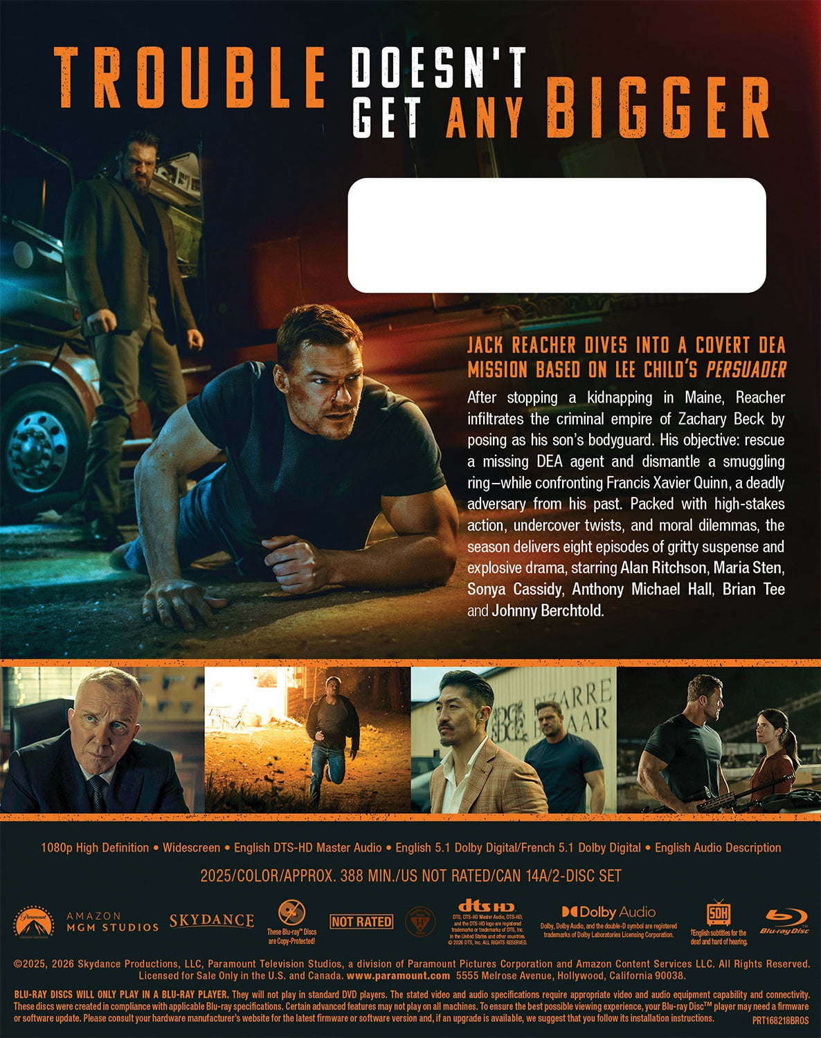Reacher - Season Three (Blu-ray) Paramount Pictures Corporation, Action