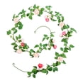 thumbnail image 2 of Guirnalda de rosas artificiales, flores de enredadera realistas, suministros de bricolaje, decoración de bodas, 2 of 9