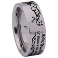 thumbnail image 3 of Positive Life Flower Tungsten Carbide Ring, 3 of 9