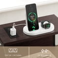 thumbnail image 5 of GUNAITO Led Nightstand Set of 2 with Charging Station Side Table with 3 Drawers End Table with Open Shelf Bedside Table with USB Ports and Outlets Nightstand for Bedroom,Brown, 5 of 11