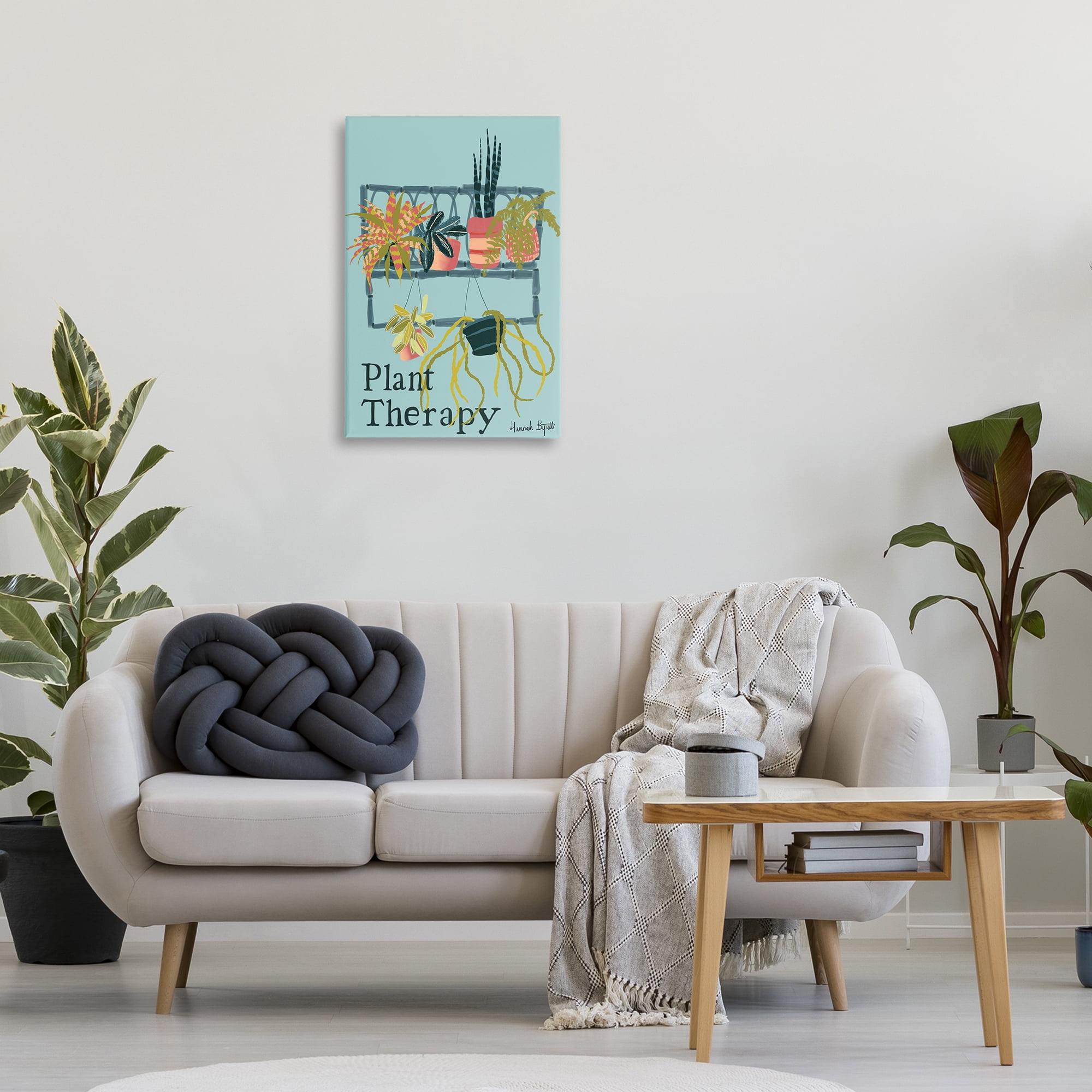 Stupell Industries Plant Therapy Shelf Plants & Flowers Painting Wrapped Canvas Art Print Wall Art, 20 x 30