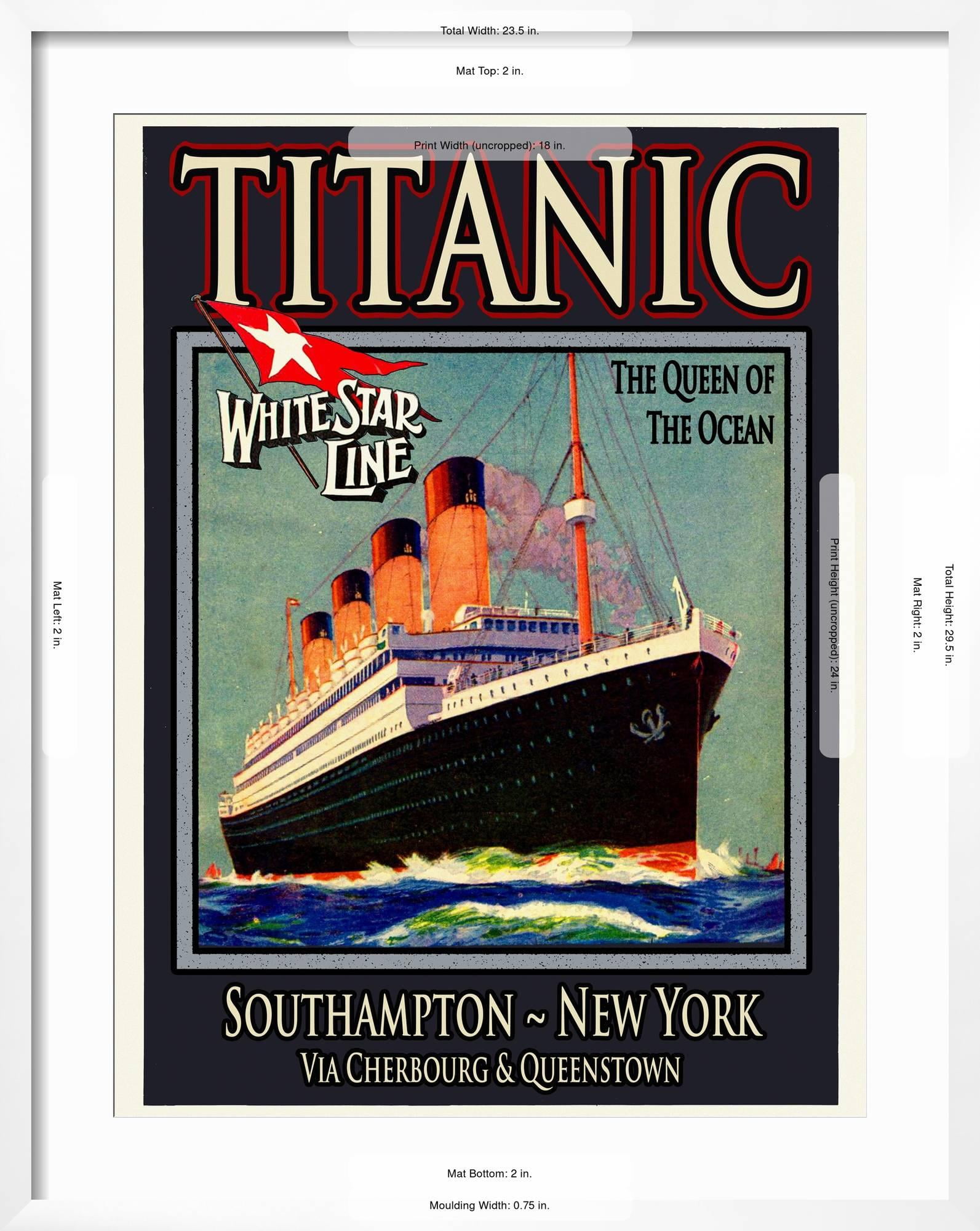 Art.com Titanic White Star Line Travel Poster 3 Giclee Print by