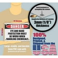 thumbnail image 2 of EYE AND HAND PROTECTION MUST BE WORN WHEN HANDLING CHEMICALS | Warning Notice Caution Danger 3mm PVC Sign, 2 of 4