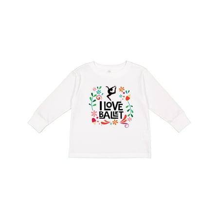 

Inktastic Ballerina Dancer I Love Ballet Gift Toddler Toddler Girl Long Sleeve T-Shirt
