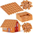 thumbnail image 2 of 200 piezas Mini ladrillos y tejas modelo conjunto de construcción Afortunado Sencillez, 2 of 5