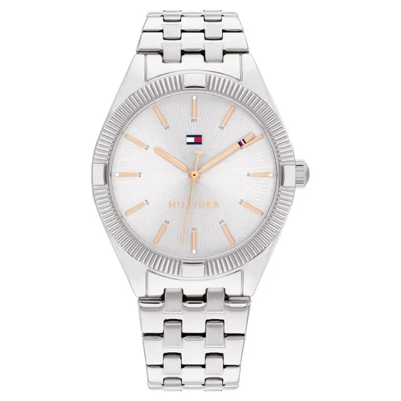 Tommy Hilfiger 1782548 White Dial Silver Bracelet Quartz 34mm Womens Watch