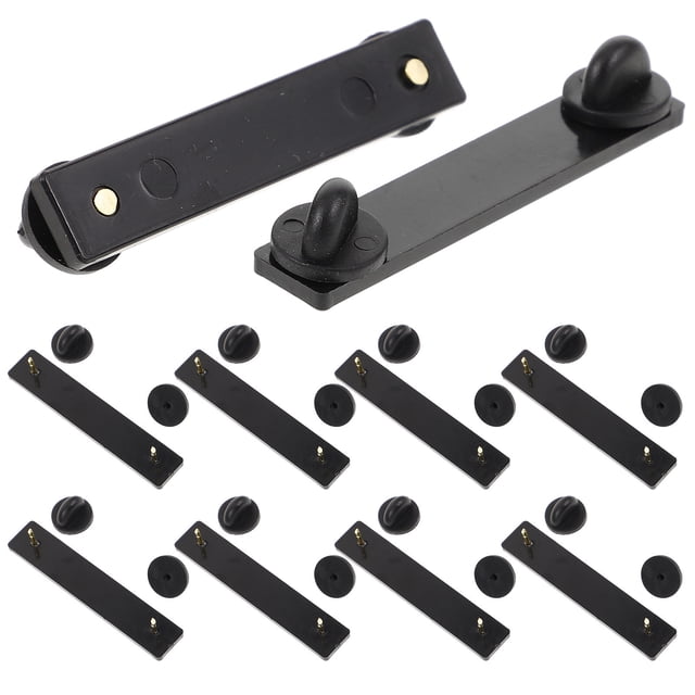 HAMPPLIES 10Ud Clutch Pin Backings Metálicos Para Lapel Pin Con Práctico Negro