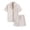 Khaki, variant on New Arrival Male Two-Piece Sets Men's Cotton and Linen Short Sleeve T-shirt Short Pant Set Solid Shirt Shorts Home Suits