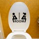 thumbnail image 4 of Adhesivo de 10 * 7 cm - Mural - Inodoro - Lavabo - Baño - WC - Entretenimiento Puerta de baño divertida - Decoración del hogar Letrero de baño pequeño Pegatinas de pared extraíbles TUNC Sencillez, 4 of 5