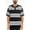 Black Grey, variant on Mens Classic Charlie Brown Old School Striped Midweight Polo Shirt Street Casual Tshirt