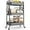 Grey, variant on 3 Tier Rolling Cart Storage Organizer, Rolling Utility with Wheels, Hooks & Bins Esthetician Art Sturdy Storage with Pegboard for Bathroom, Kitchen, Office, Diaper