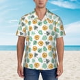 thumbnail image 2 of Xecao Tiger Leaves print Hawaiian shirt - a stylish short-sleeve button-down for men, perfect for casual beach and tropical outings., 2 of 9