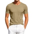 thumbnail image 2 of HAOTAGS Men’s Athletic T-Shirt Breathable Mesh Short Sleeve Running Shirts Moisture-Wicking Lightweight, with Pocket Crew Neck Tops Khaki Size 5XL, 2 of 10