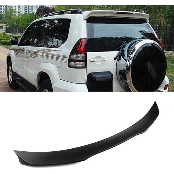 SCITOO Roof Spoiler Fits for 2003-2009 for Lexus GX470 Matte Black Factory Style Rear Roof Window Spoiler Wing with 3rd Brake Light