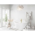 thumbnail image 3 of Elegant Kitchen and Bath 62 inch Soaking Bathtub in Glossy White with Brushed Gold Trim, 3 of 8