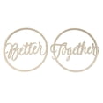 thumbnail image 3 of 2 piezas decoración boda foto Yuyangstore cartel de silla mejor juntos, 3 of 7