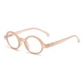 thumbnail image 1 of Round Reading Glasses Spring Hinge Readers Men Women Glasses for Reading c7 apricot +400, 1 of 6