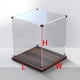 thumbnail image 3 of Caja de exhibición de acrílico transparente personalizada, caja de ensamblaje de base de madera, cubo de encimera, caja de exhibición a prueba de polvo para manualidades de juguetes de acción, 3 of 5