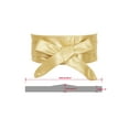 thumbnail image 3 of INSPIRE CHICLadies Faux Leather Self Tie Bowknot Wide Waist Band Sash Obi Belt for Dresses 86.6x3.3" Gold, 3 of 5