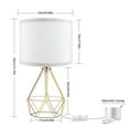 thumbnail image 4 of CJC 2 Pack Table Lamp 16" Modern Table Desk Lamp for Bedroom Living Room Hollowed Out Base, 4 of 10