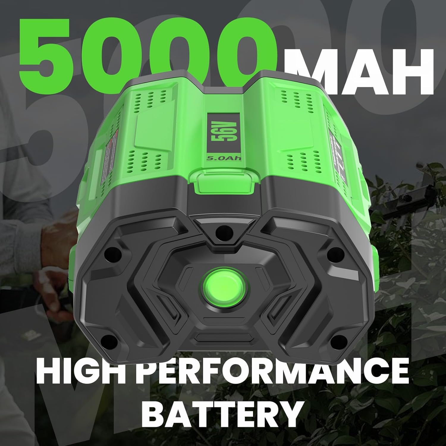 2 Packs 56V 5000mAh Replacement for EGO 56 Volt Lithium Battery 5.0Ah Compatible with 56 Volt Power+ Tools BA2800 BA4200 CS1604 CS1804 CS1403 HT2400 LB6504 LB5804 LB6500 LB4800 PH1400 Power Tools