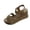 Exquisite Shoes - Khaki, variant on Open Toe Sandals for Women Plus Size Thick Sole Stretchy Straps Shoes Breathable Soft Casual Footwear for Dailywear and Holiday