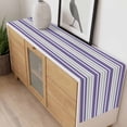 thumbnail image 4 of Purple Stripes Table Runner - 48 Inch Long, Kitchen Dining Table Runner Dresser Scarves, Modern Minimalist Horizontal Ombre Lines Farmhouse Decor for Coffee Tables Wedding Party Banquet, 4 of 8