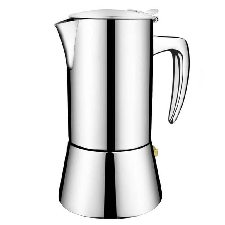 Yosoo Coffee Maker, Stainless Steel Moka Coffee Pot Stovetop Espresso Latte Maker Percolator Stove Top Filter Coffee Maker Pot Easy