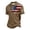 Brown-A9, variant on Homeyce Men's Independence Day Golf Shirts 250 Years Of Liberty Short Sleeve Golf Shirts National Flag Print 4th Of July Polo T-Shirts Button Up Patriotic Outfit,White L
