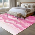 thumbnail image 4 of 5'x7' Area Rugs, Pink Ombre Indoor Outdoor Area Rug for Living Room Bedroom, Modern Moire Abstract Art Luxury Washable Bathroom Rugs Kitchen Floor Carpet Mats Home Decor Aesthetic, 4 of 8