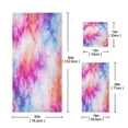 thumbnail image 3 of 3 Piece Bath Towels Set Bath Towel, Hand Towel and Face Towel for Bathroom, Gym, Hotel Pink and Blue Tie-dye Pattern, 3 of 8