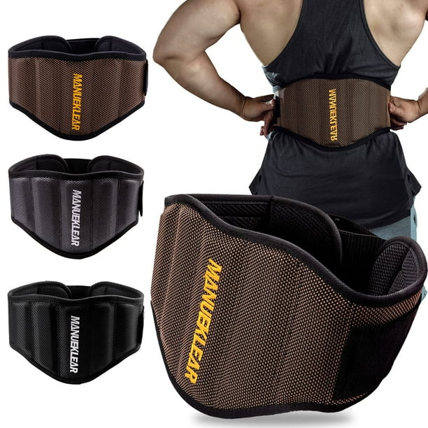 Cinturón de levantamiento de pesas MANUEKLEAR, soporte lumbar