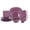 Matte Purple, variant on Stoneware Square 16pc Dinnerware Set, Inside Shiny Red + Outside Matte Black