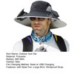 thumbnail image 7 of Moxufan 1 Set Outdoor Sun Hat with 2 Fan Large Brim Windproof Strap Solar or USB Charging Anti-UV Sun Protection Great Breathability Outdoor Fishing Camping Travel Cap,J, 7 of 7