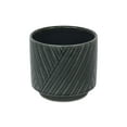 thumbnail image 4 of Cheungs Parlora Crossed Diagonal Pattern Ceramic Pot - Dark Gray Medium, 4 of 5